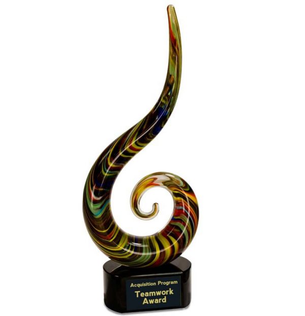 15.5 inch art glass award - AGS23