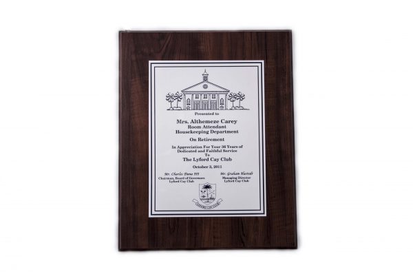 12'' x 15'' oak wood plaque - P1215