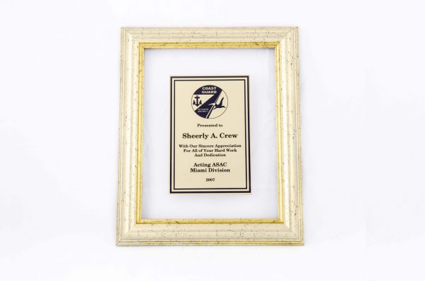 Clear frame plaque - CF Series