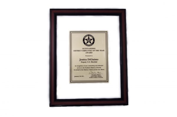 Clear frame plaque - MCF Series