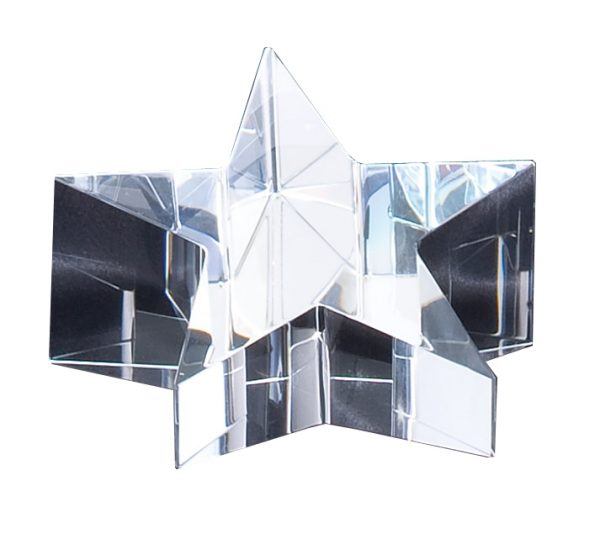 4.25'' x 2'' crystal star paperweight - CRY224