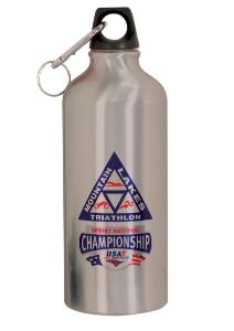 20 oz. aluminum water bottle with two lids and carabiner - SB20