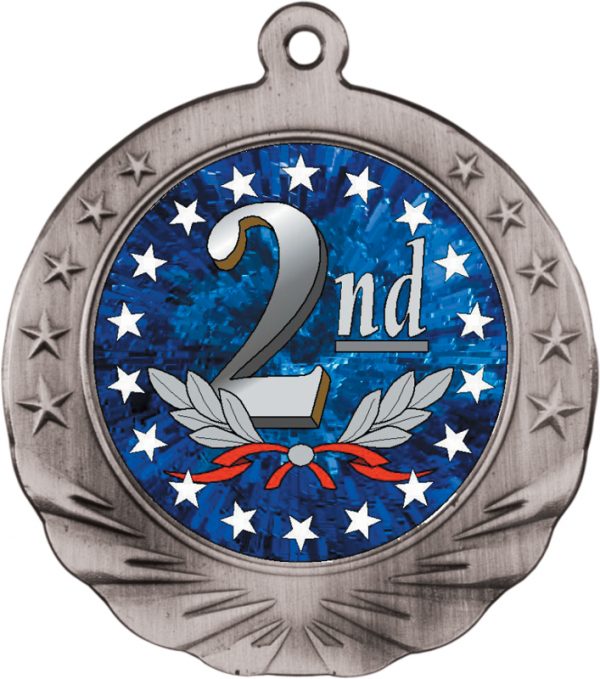 2.75 inch silver motion medal - MTN01S