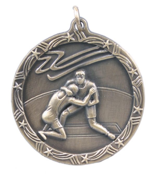 1.75 inch bronze shooting star medal - ST08B