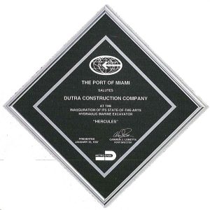 Diamond shaped plaque with frame and trim