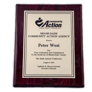 Rosewood piano finished plaque