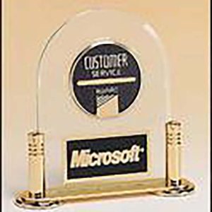 Acrylic award with medallion