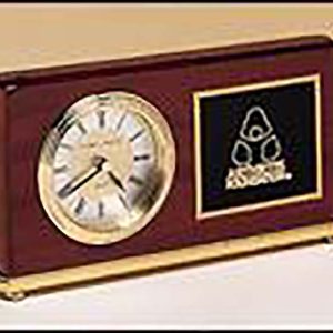 Piano-finished rosewood with three-hand diamond-spun dial on brass base