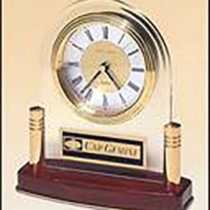 Clock on rosewood piano-finished base