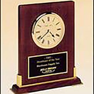 Clock award on rosewood