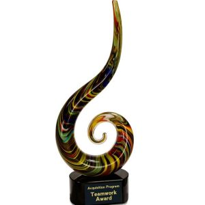 15.5 inch art glass award