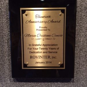 8'' x 10'' black piano finished plaque with gold trim