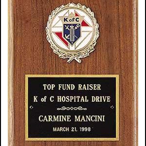 Walnut plaque with 2'' activity insert