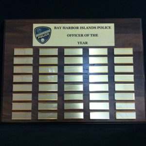 18'' x 24'' perpetual plaque with 40 plate sliders