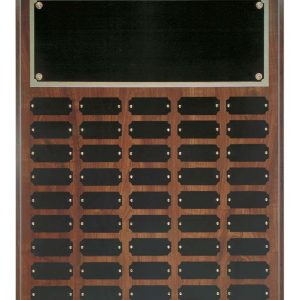 16'' x 20'' cherry finished perpetual plaque with 45 plates