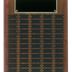 16'' x 20'' cherry finished perpetual plaque with 60 plates