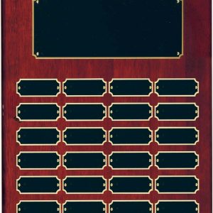 12'' x 15'' rosewood piano finished perpetual plaque with 24 plates