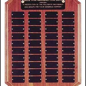 12'' x 18'' perpetual plaque with 40 plates