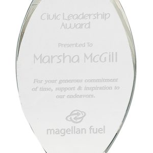 Crystal oval award