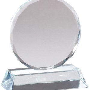 Faceted round crystal award