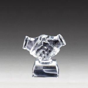 4.5'' x 4'' crystal handshake award