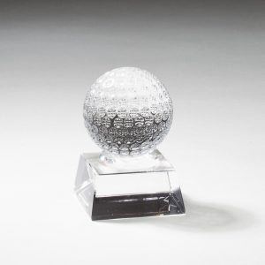 3.5'' crystal golf ball on base