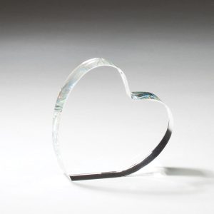 4'' x 4'' crystal heart