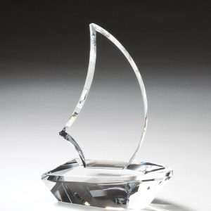 7.5 inch crystal sailboat
