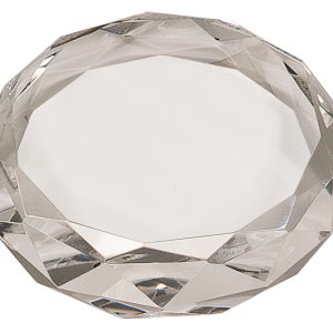 3 inch round crystal paperweight