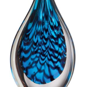 Black and blue art glass award