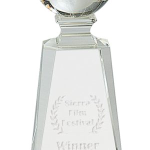 7.75 inch crystal globe on tower