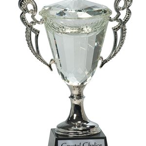 Crystal cup on base with lid