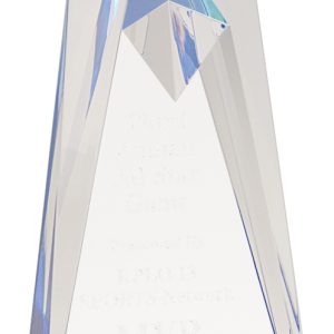 Blue sculpted acrylic star tower