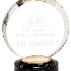 Gold acrylic halo award