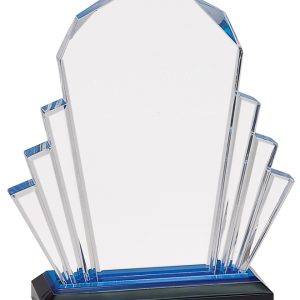Blue faceted impress acrylic award