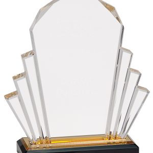 Gold faceted impress acrylic award