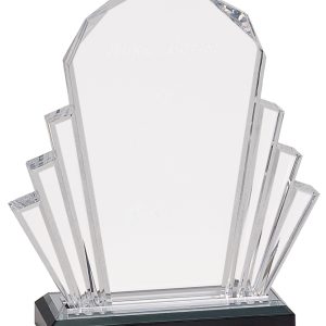 Silver faceted impress acrylic award