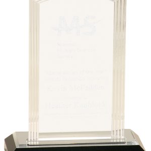 Silver step arch impress acrylic award