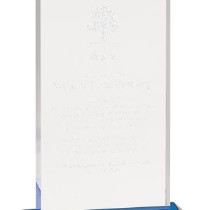 Blue frosted impress acrylic award
