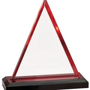 Red triangle impress acrylic award