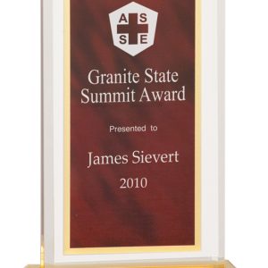 Red and gold royal impress acrylic award