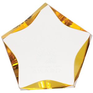 Gold and clear luminary acrylic star award
