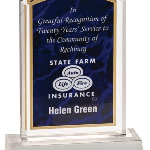 Purple marbleized acrylic award
