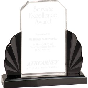 Midnight acrylic clipped rectangle award