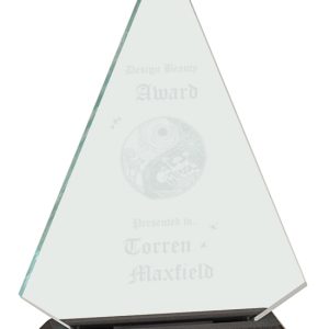 Jaded green acrylic triangle award