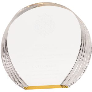 Gold round acrylic award