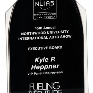 Black and clear acrylic steeple award