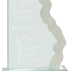 Jade frosted acrylic waterfall award