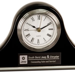 7.5'' x 4.5'' black piano finished mantel desk clock