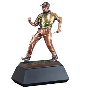 12 inch golfer sculpture